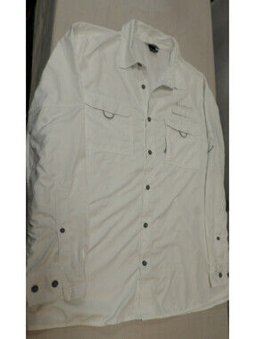 EUC FIELD & STREAM SMART COOL LONG SLEEVE BUTTON FISHING WHITE SHIRT LARGE